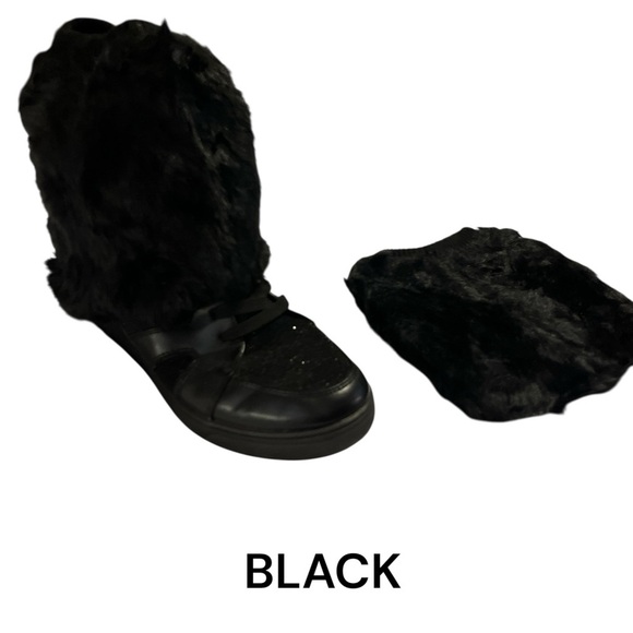 Multiple Colors Faux Fur Soft Costume Leg Warmers Boot Covers Dancewear Rave NWT - Picture 4 of 10